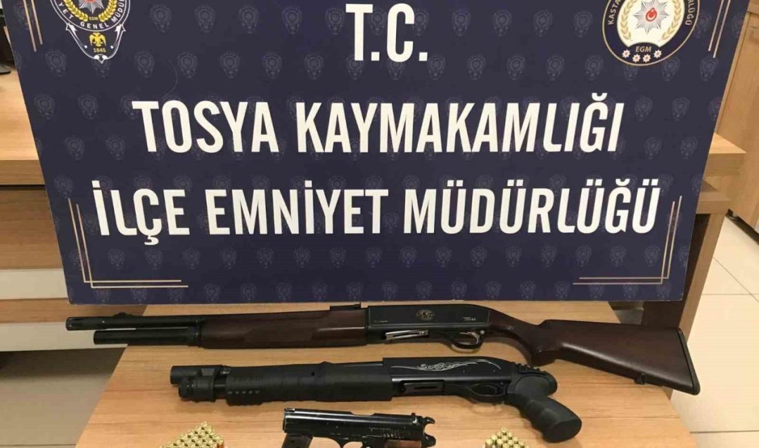 Kastamonu’nun Tosya ilçesinde polis ekipleri tarafından yapılan aramada 3 adet
