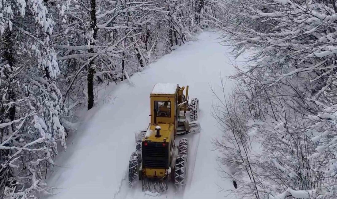 Kastamonu’da etkili olan kar yağışı sebebiyle ulaşıma kapanan 157 köy