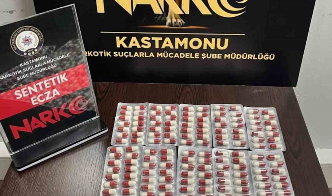 Kastamonu’da sentetik ecza hapla yakalanan şahıs tutuklandı Kastamonu’da polis ekipleri tarafından çok sayıda sentetik ecza hapla yakalanan