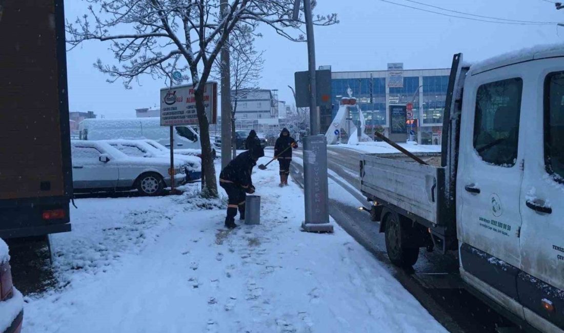 Körfez Belediyesi Fen İşleri Müdürlüğü, etkili olan kar yağışıyla ilgili