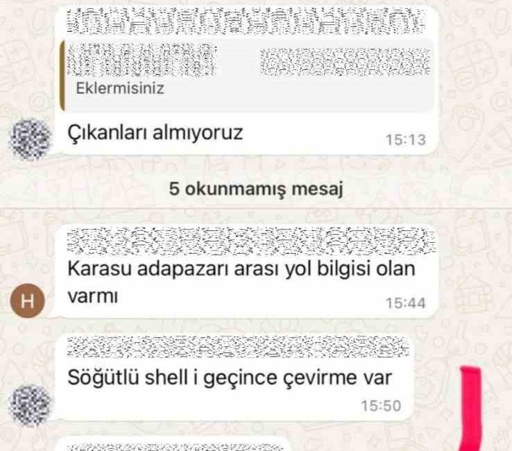 Sakarya’da kurdukları ve 900 üyenin bulunduğu WhatsApp grubu üzerinden şehrin