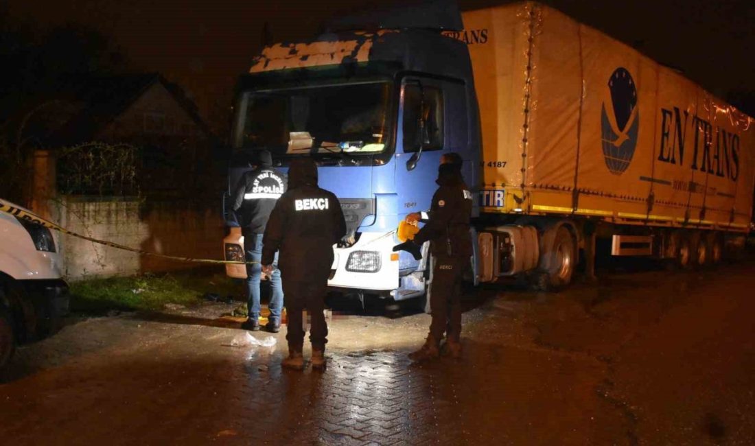 Sakarya’nın Hendek ilçesinde park halindeki tırı tamir etmek isterken kupanın