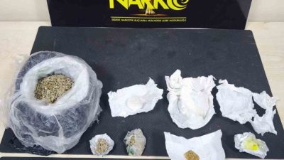 DÜZCE (İHA) – Düzce’de polis ekiplerince yapılan çalışmada yakalanan şüpheli,