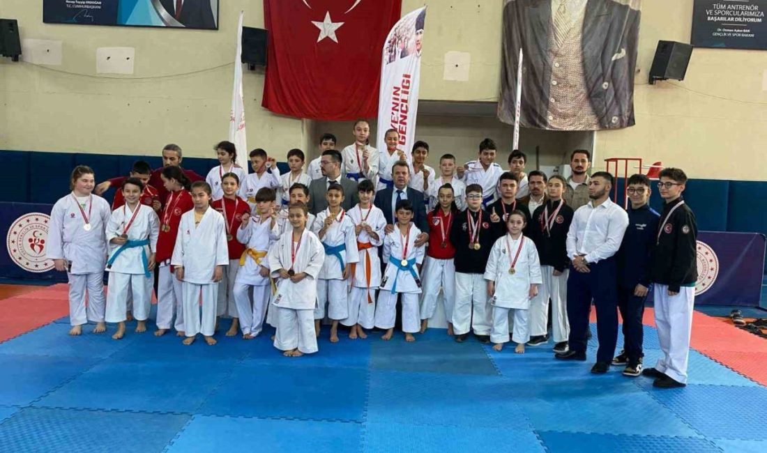 DÜZCE(İHA) – Düzce’de gerçekleştirilen okul sporları karate yıldızlar, küçükler ve