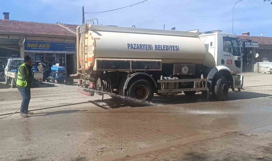 Bayram öncesi temizlik seferberliği Pazaryeri Belediyesi, yaklaşan Ramazan Bayramı dolayısıyla ilçede kapsamlı bir temizlik