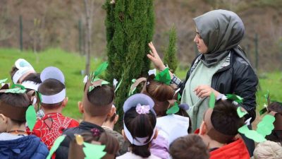 DÜZCE(İHA) – Düzce 23 Nisan İlkokulu ana sınıfı öğrencileri, doğayı