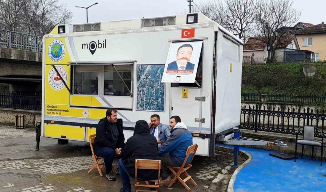 Sakarya’nın Hendek ilçesinde muhtarlık hizmet bürosu bulunmayan mahallenin muhtarı dikkat