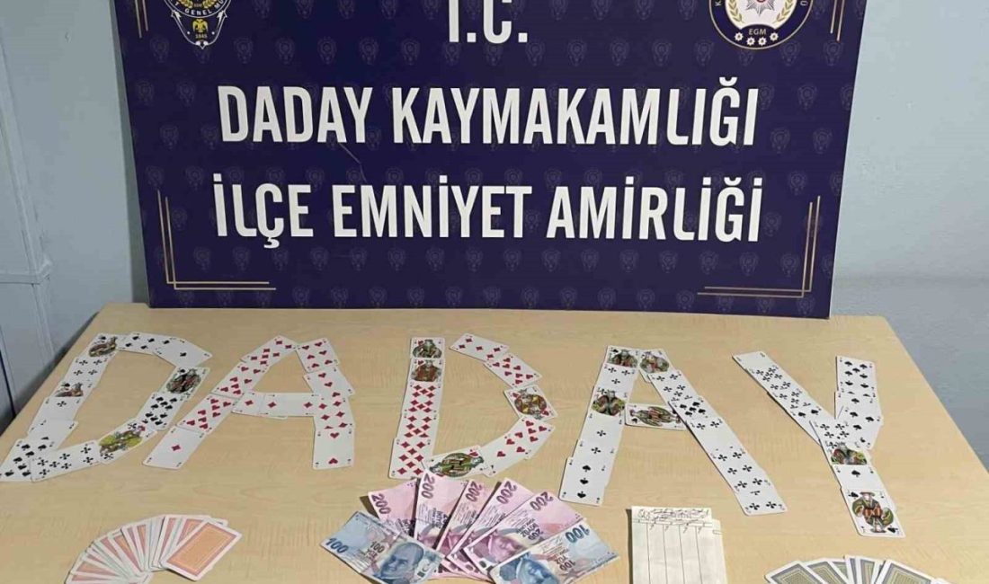 Kastamonu İl Emniyet Müdürlüğü ekiplerince Daday ilçesinde bir kıraathaneye kumar