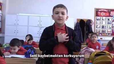 Bolu’da 60. Yıl İlkokulu 1. sınıf öğrencileri, Yeşilay Haftası kapsamında