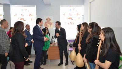 Söğüt Ertuğrul Gazi Ortaokulu’nda yapımı tamamlanan ikinci müzik sınıfının açılış