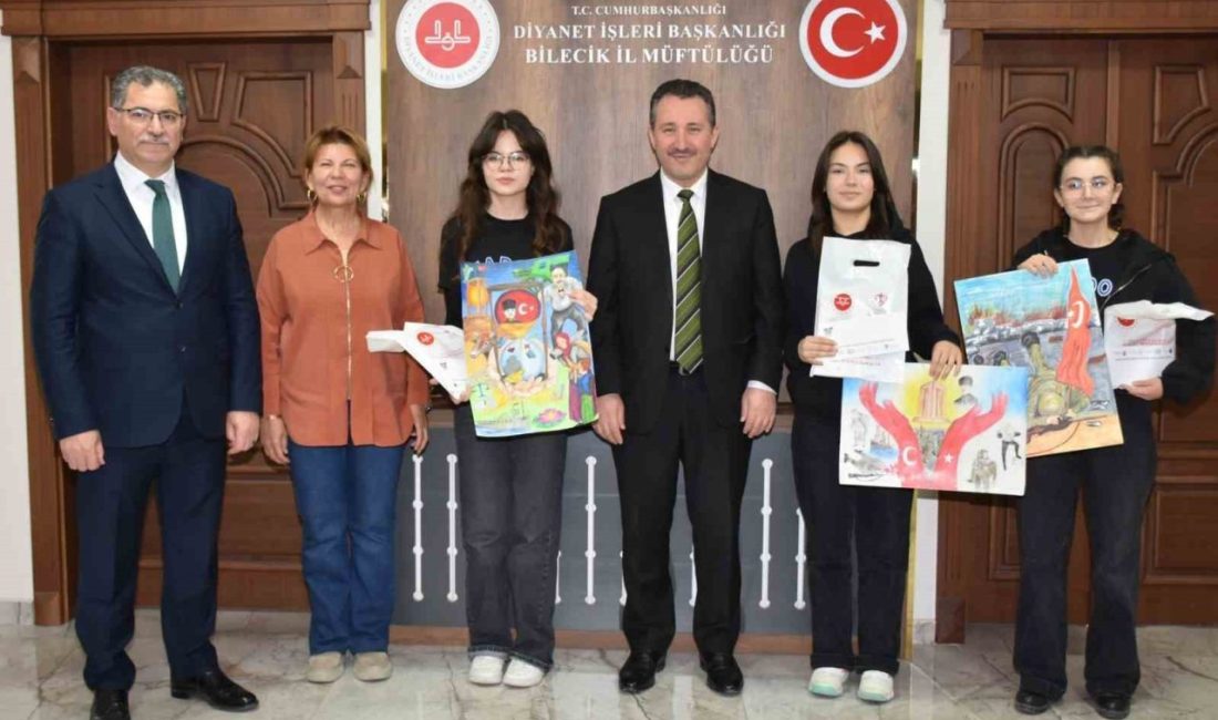 Resim ve şiir yarışmalarında dereceye giren öğrenciler ödüllendirildi Bilecik’te 18 Mart Çanakkale Deniz Zaferi ve Şehitleri Anma Günü