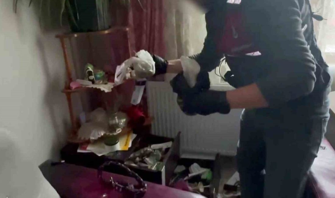 Sakarya’da jandarma ekiplerince narkotik köpeği destekli gerçekleştirilen uyuşturucu operasyonunda yakalanan