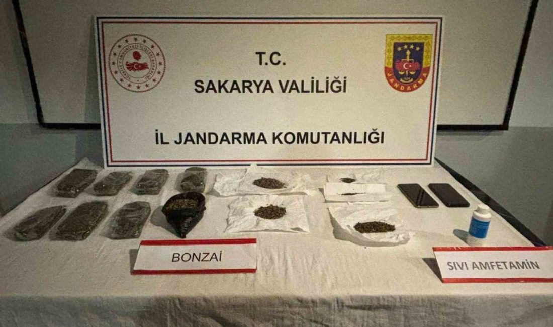 Sakarya’da jandarma ekiplerince gerçekleştirilen uyuşturucu operasyonunda satışa hazır vaziyette uyuşturucu