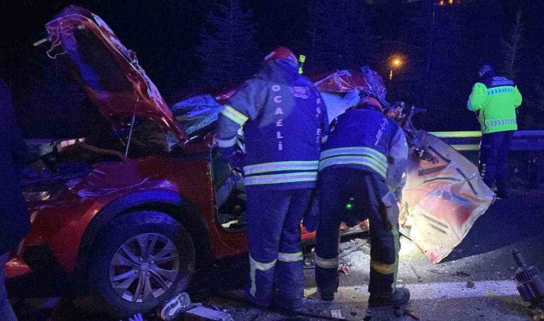 TEM Otoyolu’nun Kocaeli geçişinde meydana gelen ve 4 tır ile
