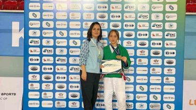 DÜZCE(İHA) – Gürcistan’da düzenlenen Gençler Kuraş Avrupa Şampiyonasında Düzceli sporcu