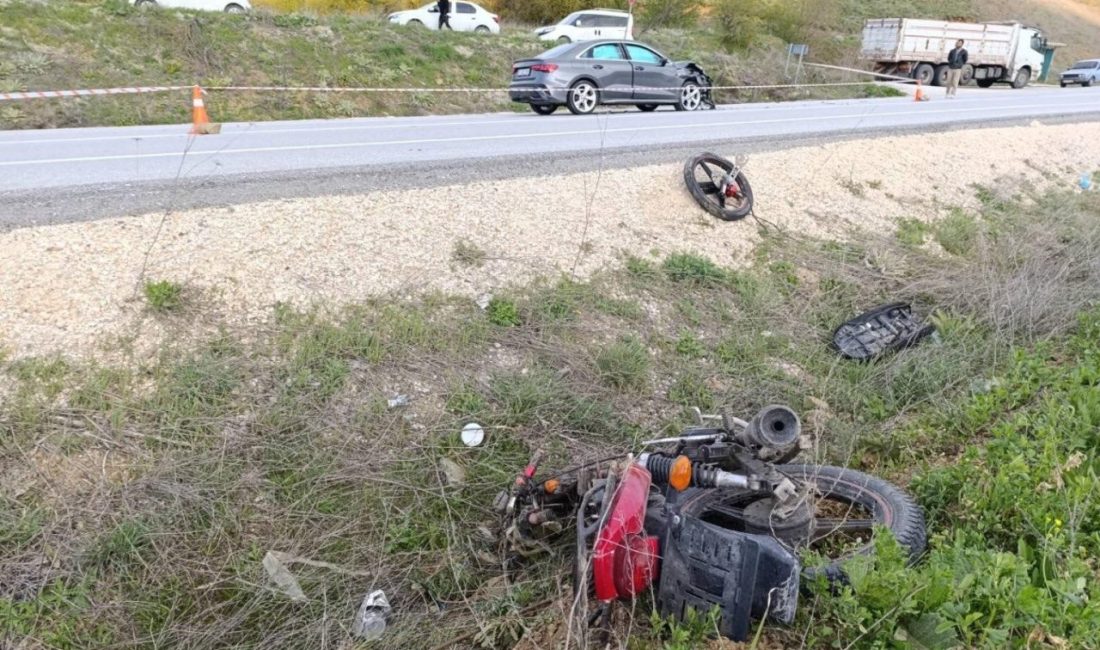 Bilecik’te yaşanan feci kazada motosiklet sürücüsü hayatını kaybetti Bilecik’te otomobil ile motosikletin çarpışması sonucu meydana gelen trafik kazasında