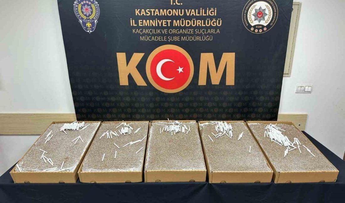 Kastamonu’da 27 bin adet doldurulmuş makaron ele geçirildi Kastamonu’da polis ekipleri tarafından 27 bin adet doldurulmuş makaron ele