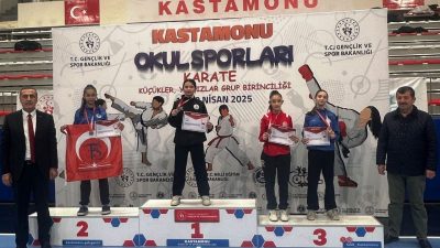 Kastamonu’da düzenlenen Okul Sporları Karate Küçükler ve Yıldızlar Grup Şampiyonası’na