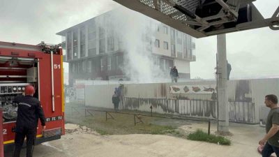 Düzce’de tarım ürünleri satışı yapan bir firmanın deposunda çıkan yangın,