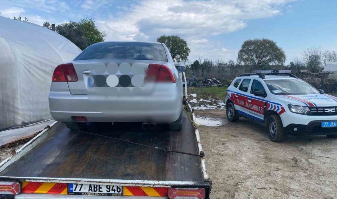Yalova’nın Çınarcık ilçesinde drift attığı tespit edilen ve jandarmanın ’dur’