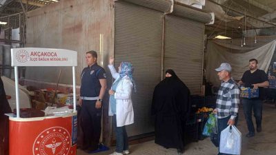 DÜZCE (İHA) – Akçakoca İlçe Sağlık Müdürlüğü ekipleri ilçe genelinde