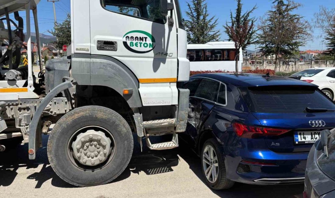 Bolu’da beton mikseri ile otomobil çarpıştı: 1 yaralı Bolu’da beton mikseri ile otomobilin karıştığı trafik kazasında 1 kişi