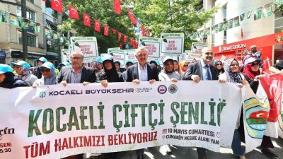 Kocaeli’de 10. Çiftçi Şenliği etkinlikleri çiftçi kortejiyle başladı. İzmit Ziraat