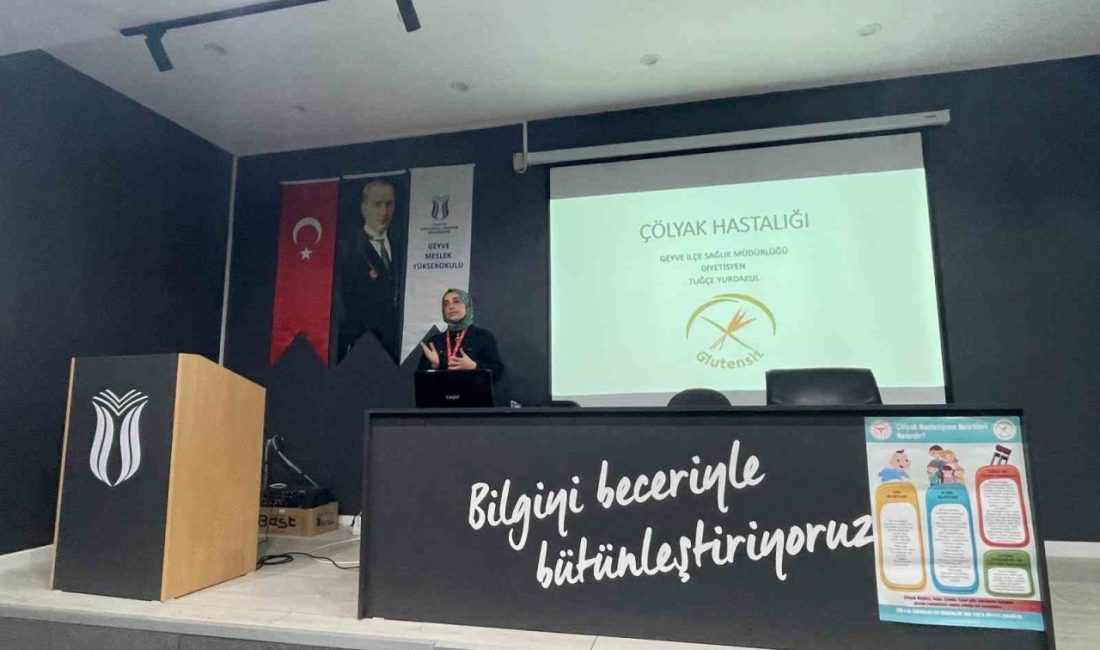 Çölyak hastalığına karşı bilinçlendirdiler SUBÜ Geyve MYO’da ‘Çölyak Hastalığı Farkındalık Haftası’ çerçevesinde bilgilendirme semineri