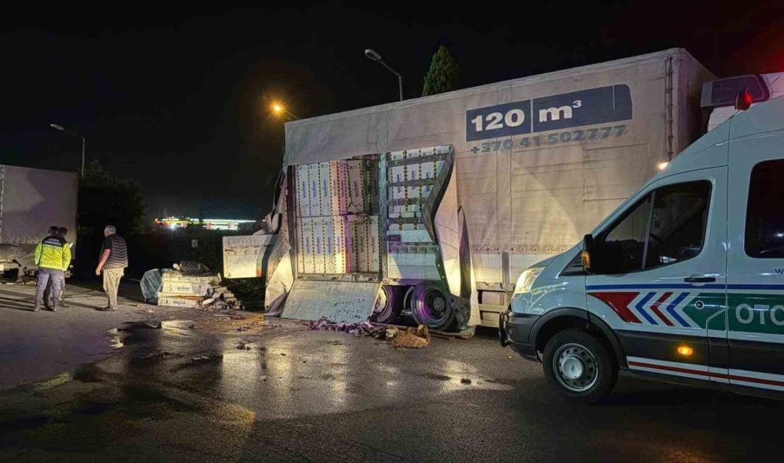Dinlenme tesisinde park halindeki kamyonun kasasında yangın çıktı Anadolu Otoyolu Sakarya geçişinde dinlenme tesisinde park halinde bulunan duvar