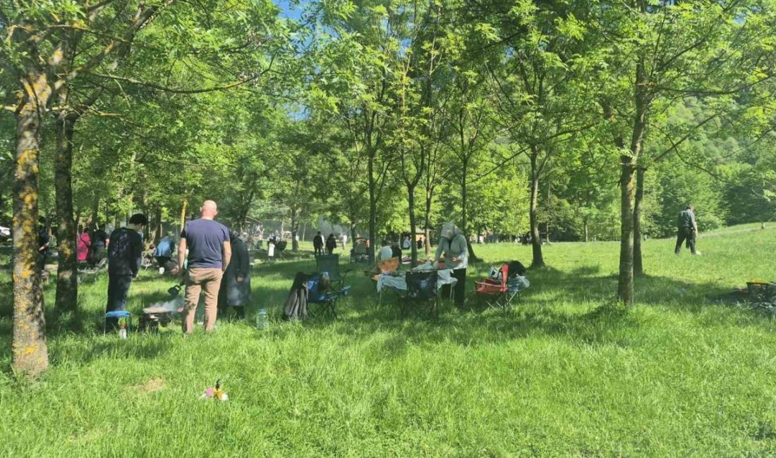 Düzce’de güneşi görenler soluğu mesire alanlarında aldı Düzce(İHA) – Düzce merkeze bağlı Aydınpınar Şelalesi, yağışlı ve soğuk