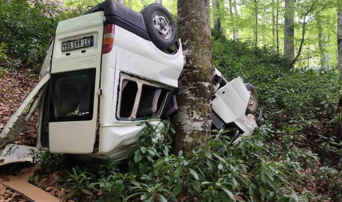 Kastamonu’da minibüs ormanlık alana yuvarlandı: 10 yaralı Kastamonu’nun Doğanyurt ilçesinde direksiyonunun kilitlenmesi üzerine yoldan çıkan minibüs, yaklaşık