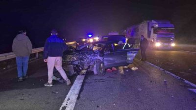 Düzce(İHA) – Anadolu Otoyolu Düzce kesiminde sürücüsünün direksiyon hakimiyetini kaybettiği