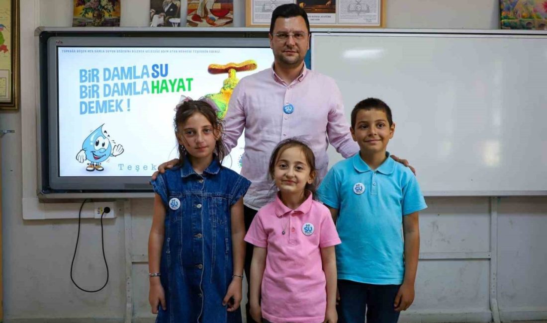 SASKİ’nin minik su müfettişleri göreve hazır SASKİ, çocuklara su tasarrufu ve kaynakların korunması bilincini aşılamak amacıyla