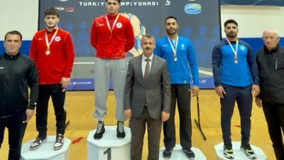Karaman’da düzenlenen ÜNİLİG Güreş Türkiye Şampiyonası’nda mücadele eden SUBÜ öğrencileri;
