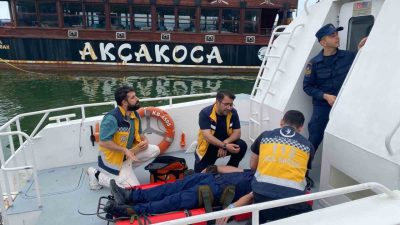 DÜZCE(İHA) –Düzce’nin Akçakoca ilçesinde denizde gerçekleşebilecek acil durumlara karşı ’denizden