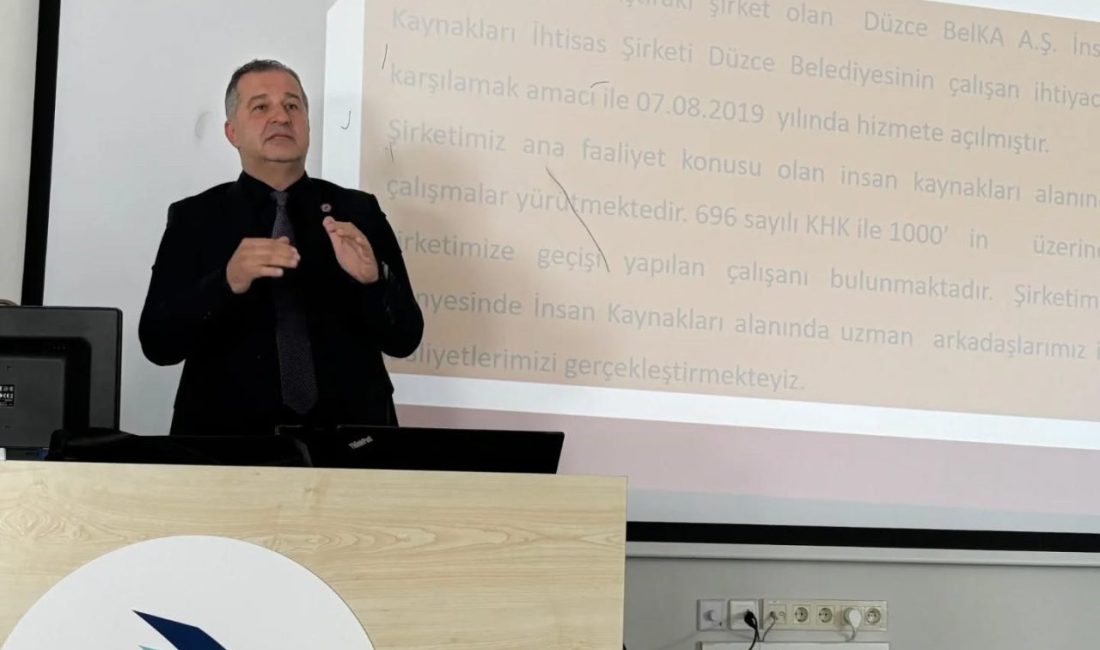 Düzce BelKA İnsan Kaynakları A.Ş. Genel Müdürü Erdem Yılmaz üniversite