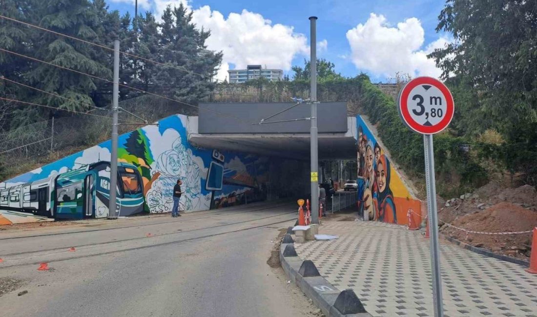 Alikahya Stadyum Tramvay Hattı’nda ilk etapta sona gelindi Alikahya Stadyum Tramvay Hattı Projesi’nde Anadolu Otoyolu altındaki menfezde ray