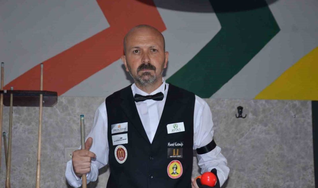 Bilecikli bilardocu Murat Kiremitçi, hafta sonu dünya üçüncüsü Hashmat Nezami