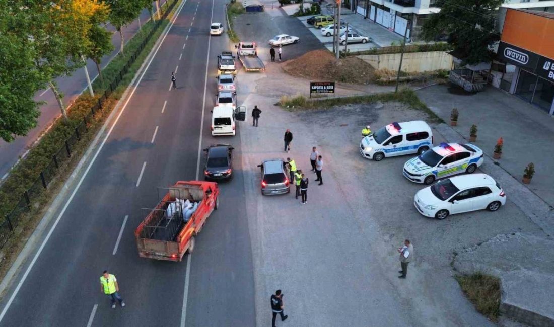 Dron destekli denetimler sürüyor Düzce’de Kurban Bayramı tedbirleri çerçevesinde polis ekipleri drone destekli denetimlerini