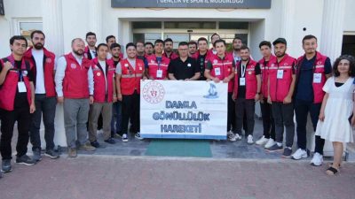 Damla Gönüllülük Hareketi Projesi kapsamında Türkiye’nin çeşitli illerinden gençler Düzce’ye