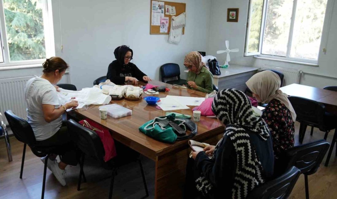 Hem meslek hem hobi ediniyorlar Düzce Belediyesi Meslek Edindirme Kursları (BELMEK) akşam saatlerinde katılımcılarını ağırlamaya