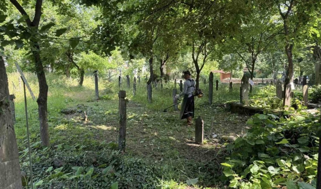 Kartepe’de mezarlık temizliği Kartepe’de Kurban Bayramı öncesinde mezarlıklarda ot biçme ve çevre düzenlemesi