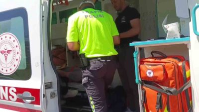 Kocaeli’nin Başiskele ilçesinde sapaktan dönerken motosikletten düşen sürücü yaralanarak hastaneye