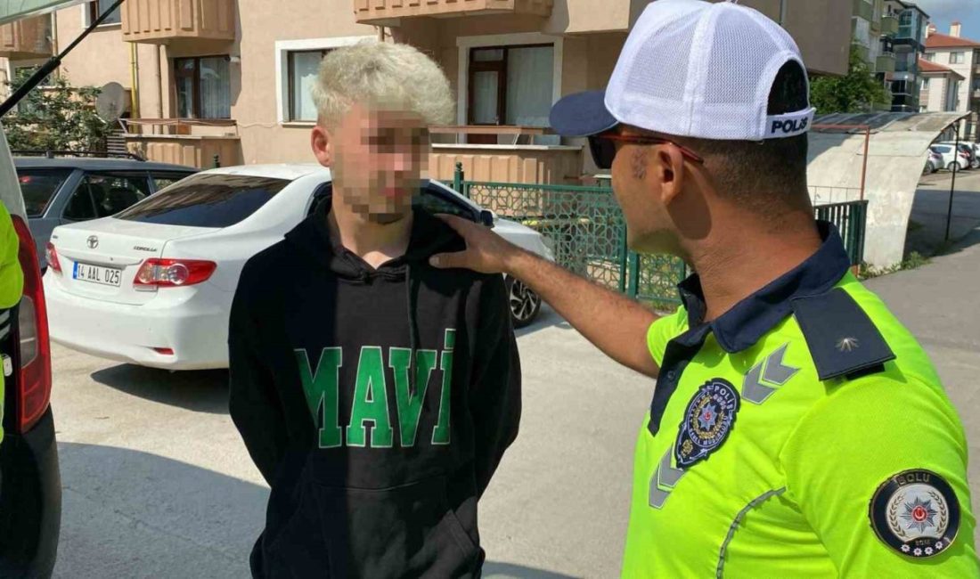 Bolu’da dün akşam sosyal medyada tehlikeli motosiklet kullandığı görüntüleri yayılan