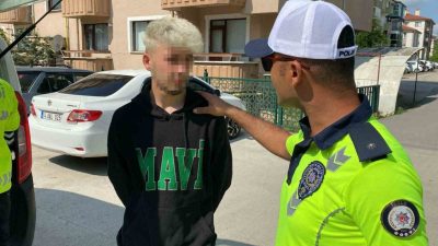 Bolu’da dün akşam sosyal medyada tehlikeli motosiklet kullandığı görüntüleri yayılan