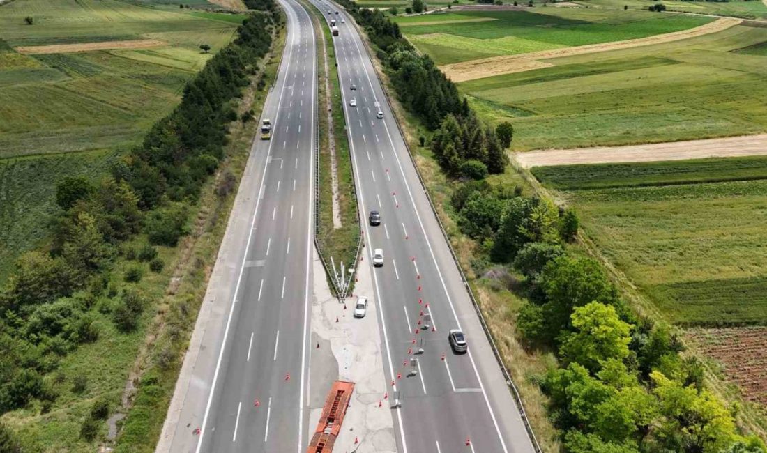 TEM Otoyolu’nun Bolu geçişinde İstanbul istikametinde 1.5 kilometrelik mesafesinde yapılacak