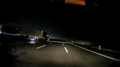 Bolu’da TEM Otoyolu’nda, görevli araçlar harici dönüşün yasak olduğu ‘acil