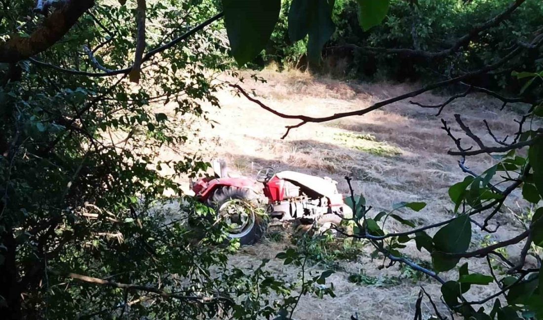Bolu’nun Göynük ilçesinde traktörün şarampole yuvarlandığı kazada sürücü hayatını kaybetti,