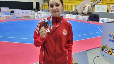 Düzceli taekwondo milli sporcusu Damla Nur Yılmaz, Üsküp 2025 Avrupa