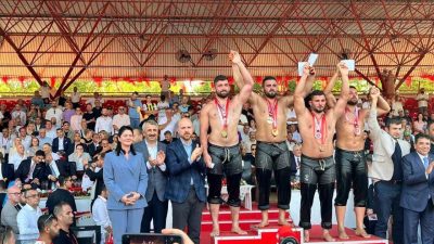 Gölcük Belediyespor pehlivanı Abdulrefik Öner, 664. Kırkpınar Yağlı Güreşleri’nde sergilediği